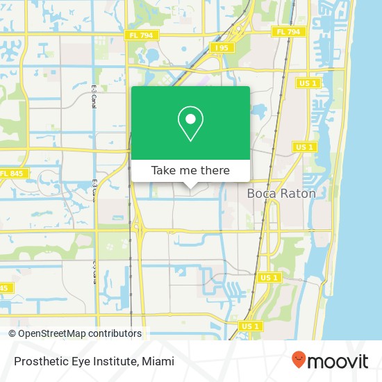 Mapa de Prosthetic Eye Institute