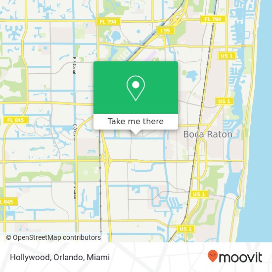 Hollywood, Orlando map