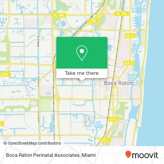 Boca Raton Perinatal Associates map