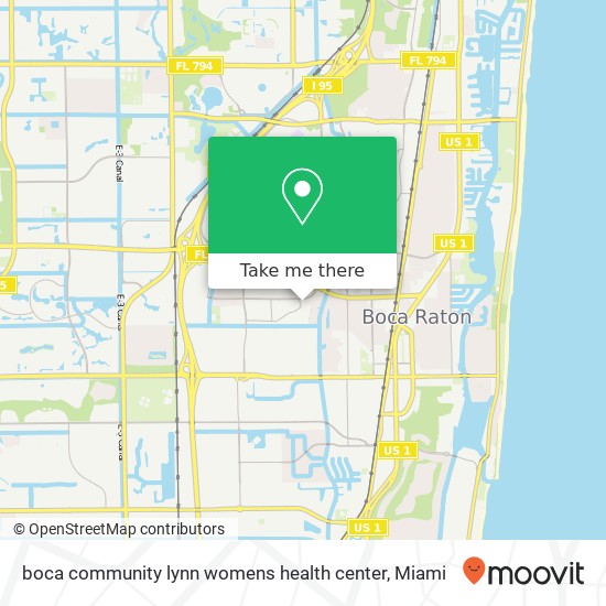 boca community lynn womens health center map