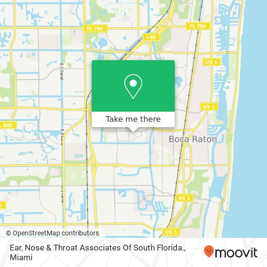 Mapa de Ear, Nose & Throat Associates Of South Florida.