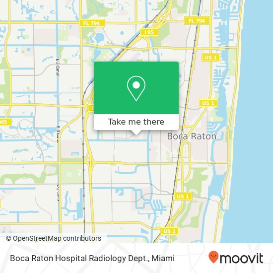 Mapa de Boca Raton Hospital Radiology Dept.