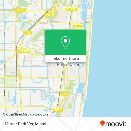 Mapa de Mizner Park Vet