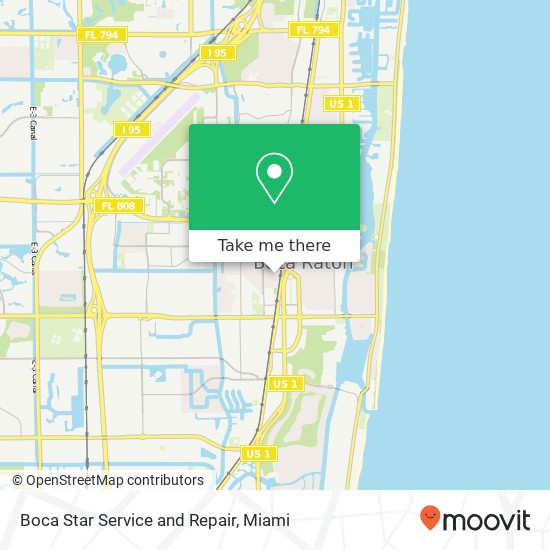 Boca Star Service and Repair map