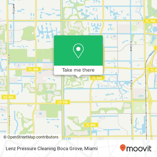 Mapa de Lenz Pressure Cleaning Boca Grove