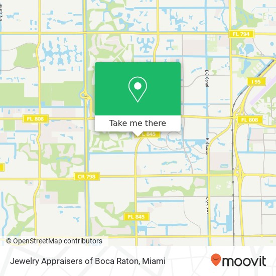 Jewelry Appraisers of Boca Raton map