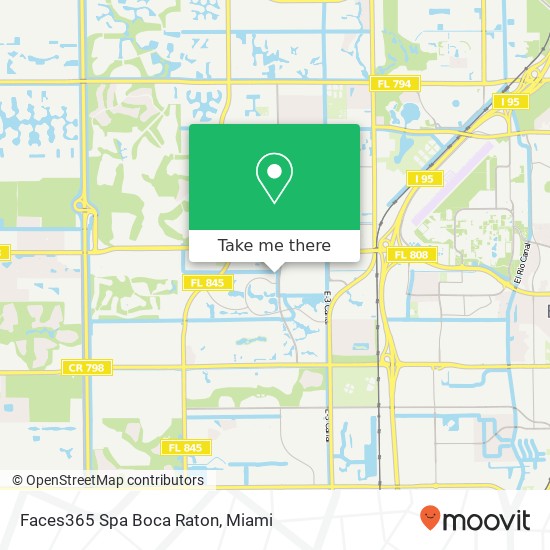 Faces365 Spa Boca Raton map