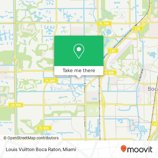 Louis Vuitton Boca Raton map