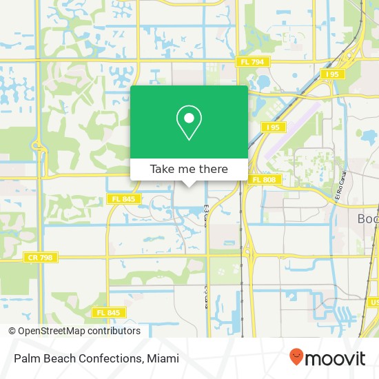 Mapa de Palm Beach Confections