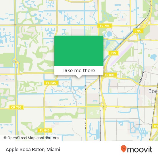Mapa de Apple Boca Raton