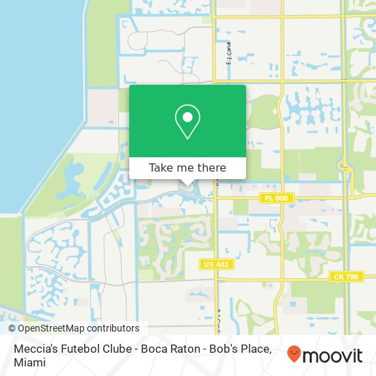 Meccia's Futebol Clube - Boca Raton - Bob's Place map
