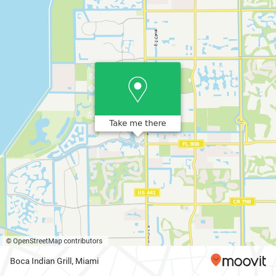 Mapa de Boca Indian Grill