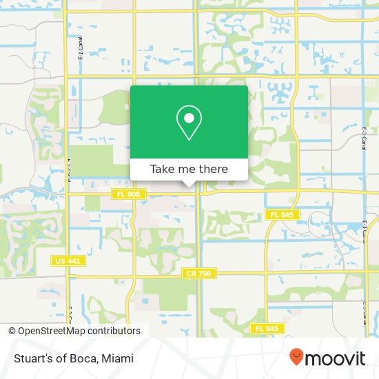 Stuart's of Boca map