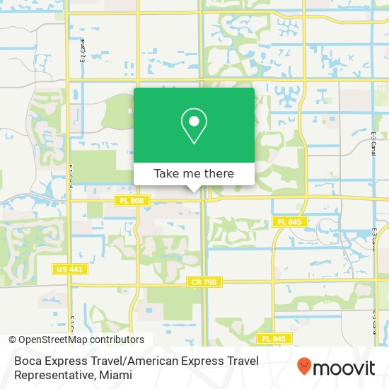 Boca Express Travel / American Express Travel Representative map