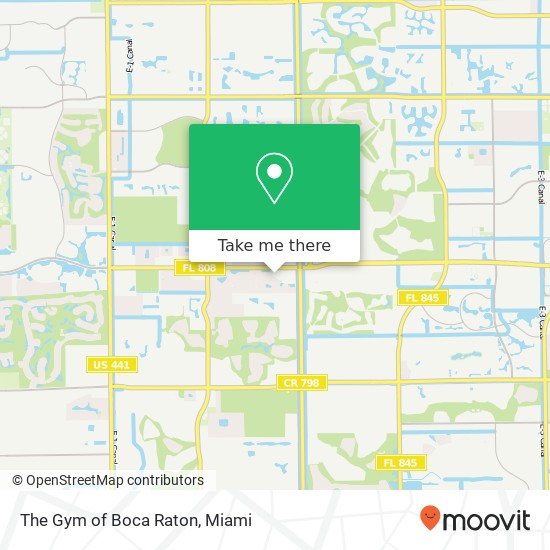 The Gym of Boca Raton map