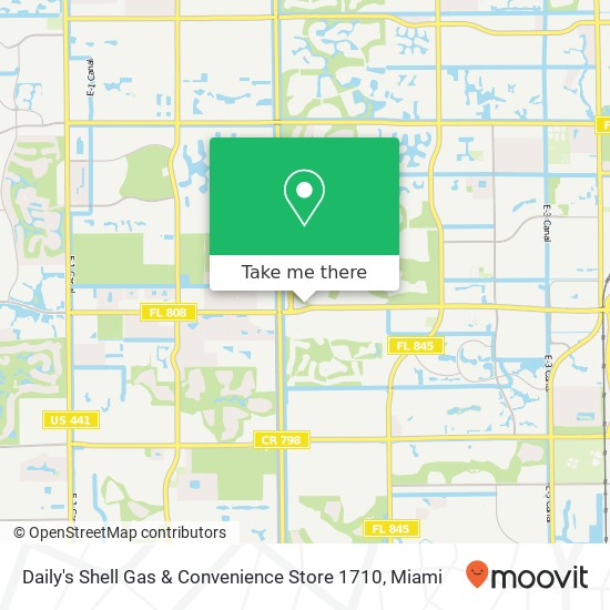 Mapa de Daily's Shell Gas & Convenience Store 1710