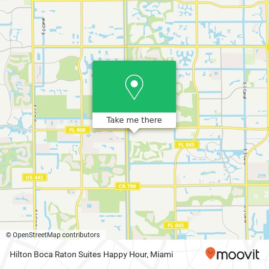 Hilton Boca Raton Suites Happy Hour map