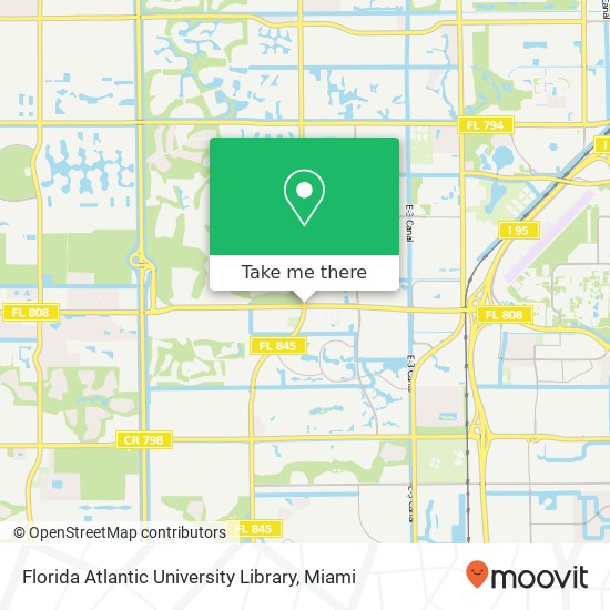 Mapa de Florida Atlantic University Library