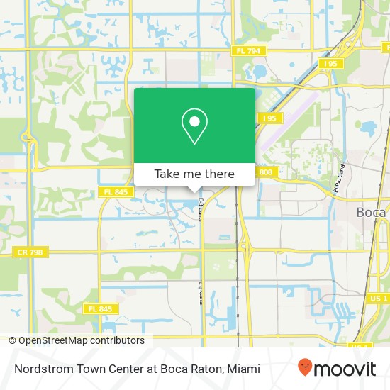 Mapa de Nordstrom Town Center at Boca Raton