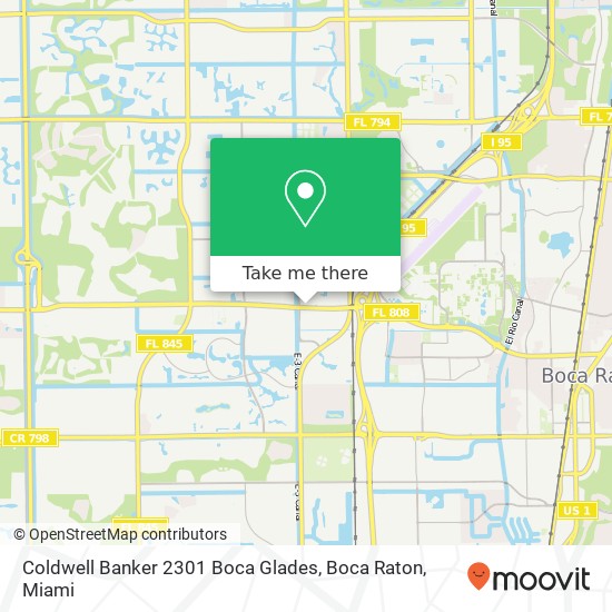 Coldwell Banker 2301 Boca Glades, Boca Raton map
