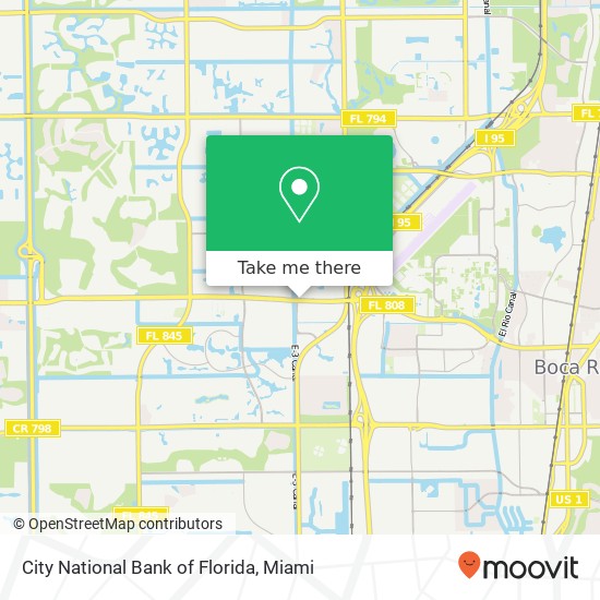 City National Bank of Florida map