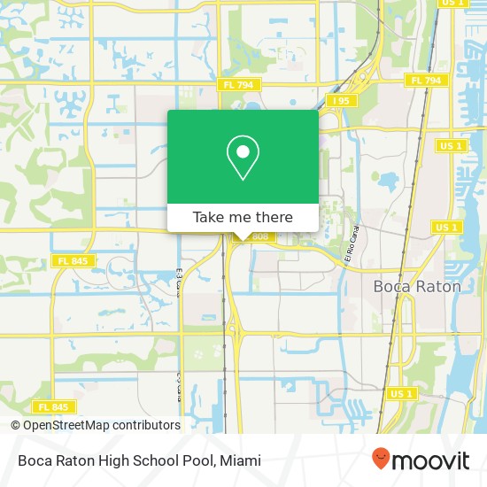 Boca Raton High School Pool map