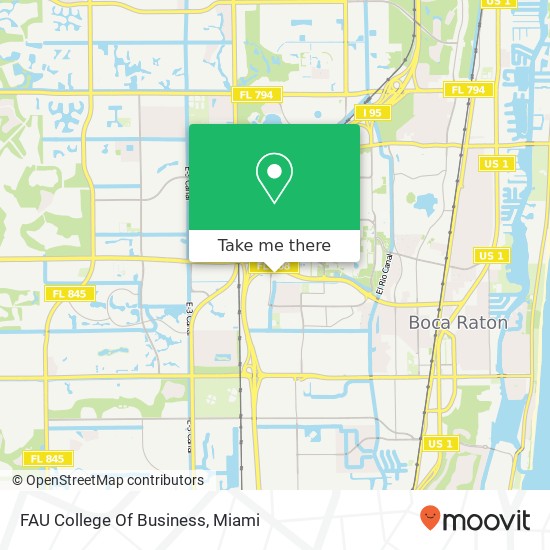 FAU College Of Business map
