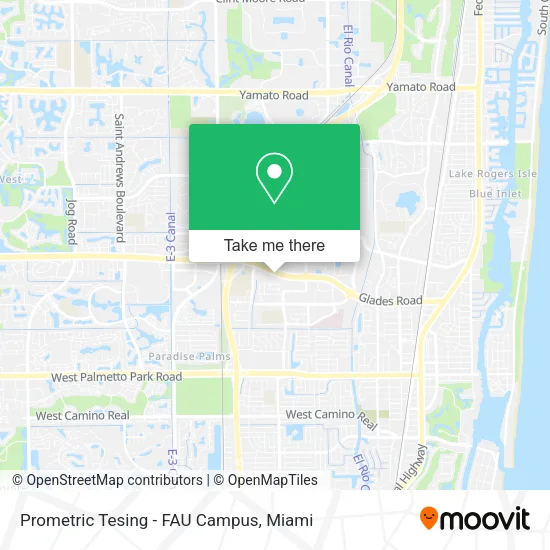 Prometric Tesing - FAU Campus map