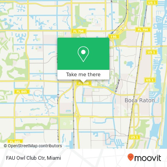 Mapa de FAU Owl Club Ctr
