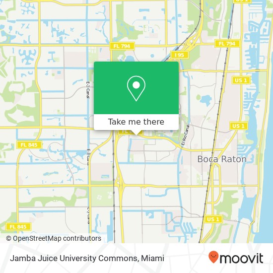 Mapa de Jamba Juice University Commons