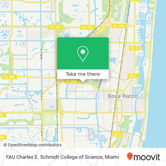FAU Charles E. Schmidt College of Science map
