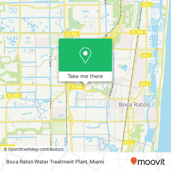 Boca Raton Water Treatment Plant map