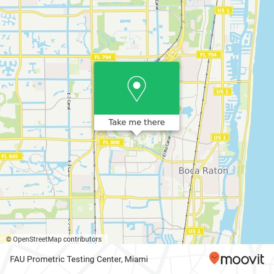 Mapa de FAU Prometric Testing Center