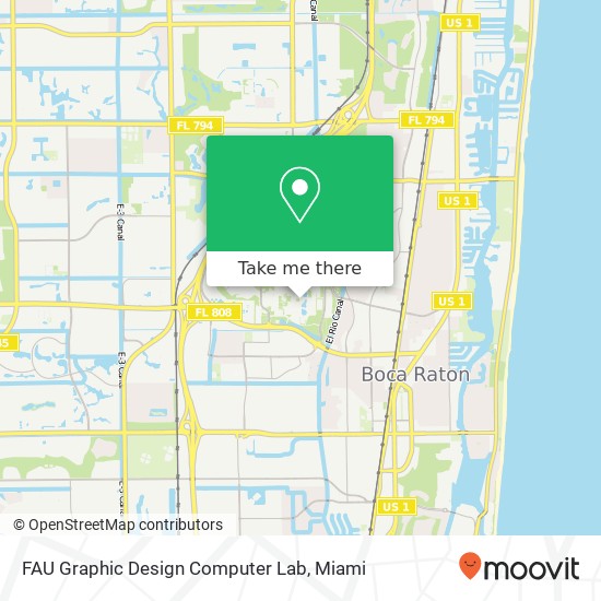 FAU Graphic Design Computer Lab map