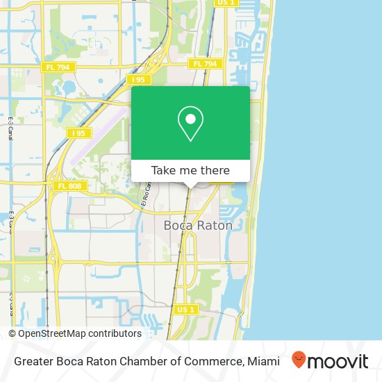 Greater Boca Raton Chamber of Commerce map