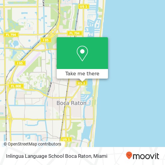 Mapa de Inlingua Language School Boca Raton