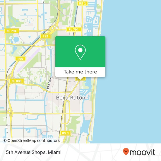 5th Avenue Shops map