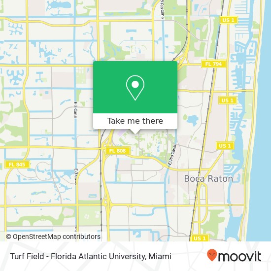 Turf Field - Florida Atlantic University map