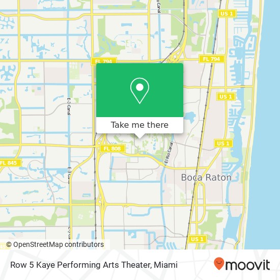 Row 5 Kaye Performing Arts Theater map