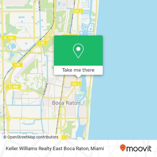 Mapa de Keller Williams Realty East Boca Raton