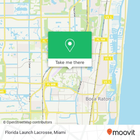 Mapa de Florida Launch Lacrosse