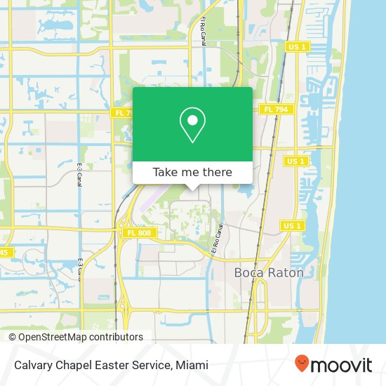 Calvary Chapel Easter Service map