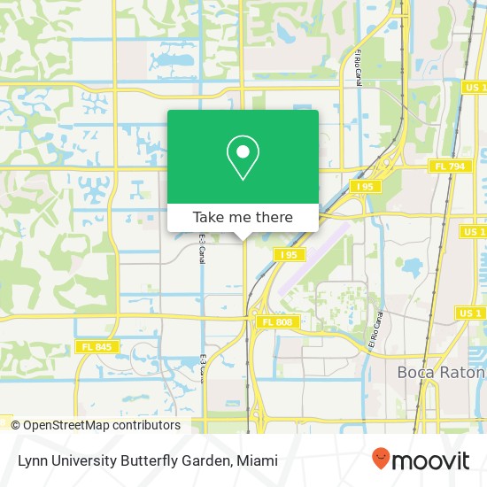 Lynn University Butterfly Garden map