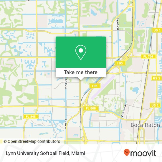 Lynn University Softball Field map