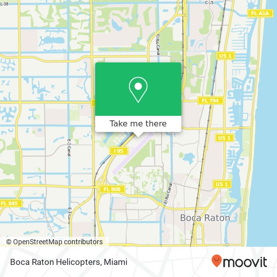Boca Raton Helicopters map