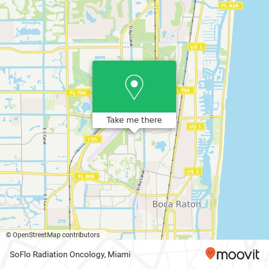 SoFlo Radiation Oncology map