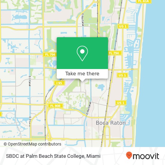 SBDC at Palm Beach State College map