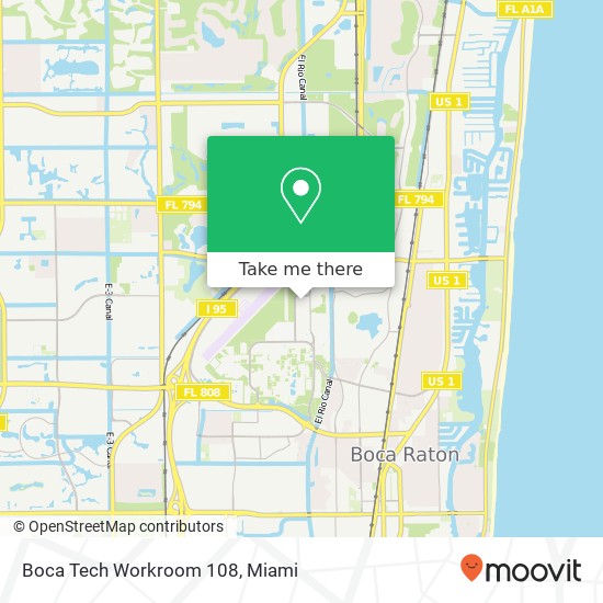 Boca Tech Workroom 108 map