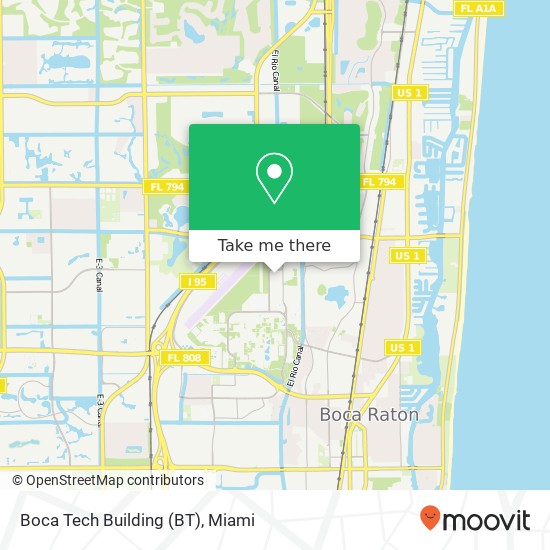 Boca Tech Building (BT) map