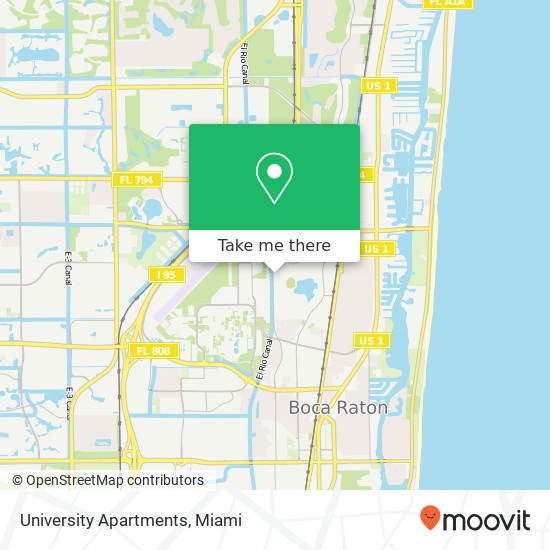 Mapa de University Apartments